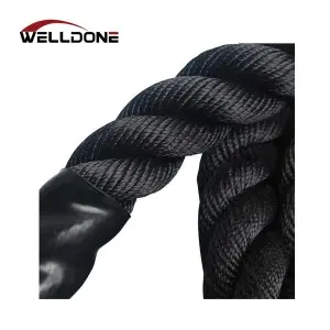 38MM 50MM Fitness GYM Strength Power Training Polyester Battle Rope with Protective Sleeve