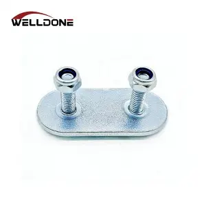Curtainside truck zinc plated galvanized back fixing plate with nut for overcenter buckle strap