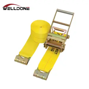 US Type 4″ Ratchet Tie Down Strap with Flat Hook WLL 6670LBS