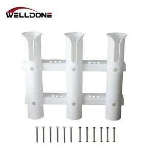 Boat Yacht Plastic Wall Flush Mount Fishing Rod Holder Rack