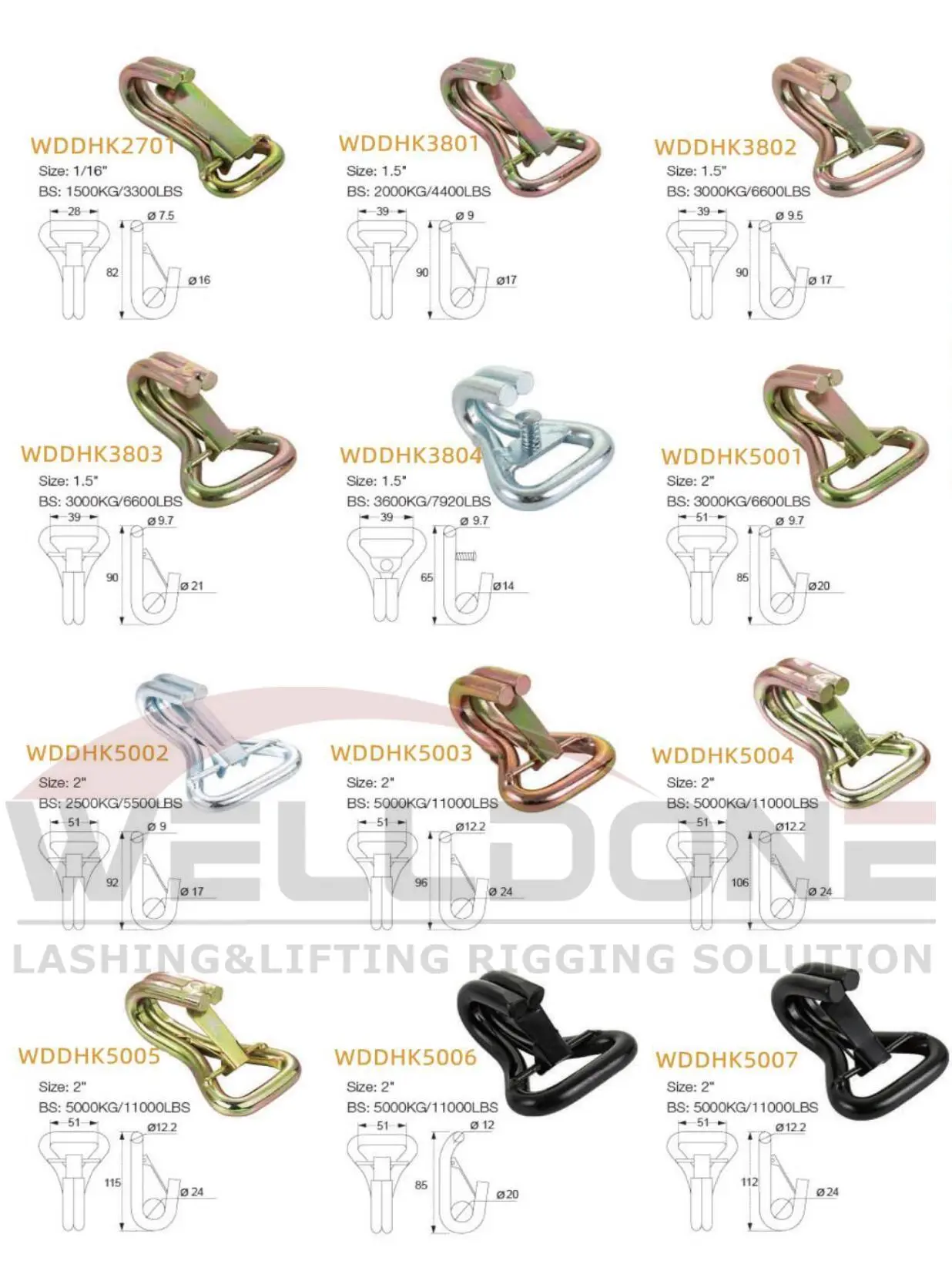 double J hook specification 2