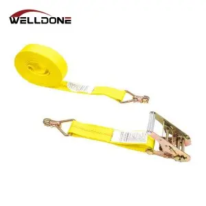 2″ L Track Ratchet Tie Down Strap with Double Stud Fittings