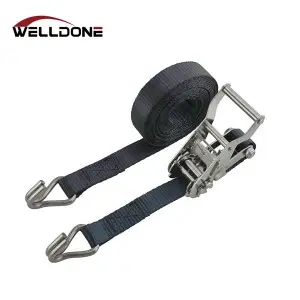 1.5″ 35MM 1.5T Stainless Steel Ratchet Tie Down Strap with double J hook