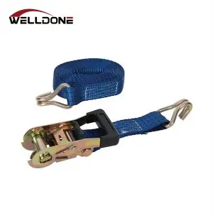 1.5″ 35MM 2T/3T Rubber handle Ratchet Tie Down Strap with double J hook