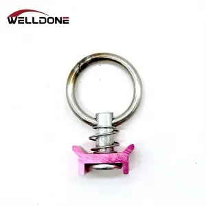 L track aluminum base single stud fitting with ring