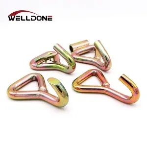 1″ / 1.5″ / 2″ Galvanized Single J Wire Hook for Tie Down Strap