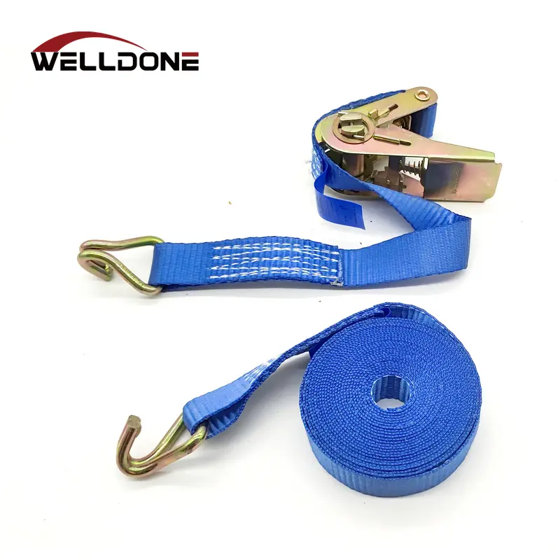 25MM 800KG Ratchet tie down strap with double J hook Featured Image