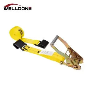 US Type 2″ Ratchet Tie Down Strap with Flat Hook WLL 3333LBS