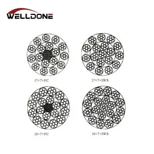 18*7+FC 18*7+IWS Rotation Resistance Steel Wire Rope