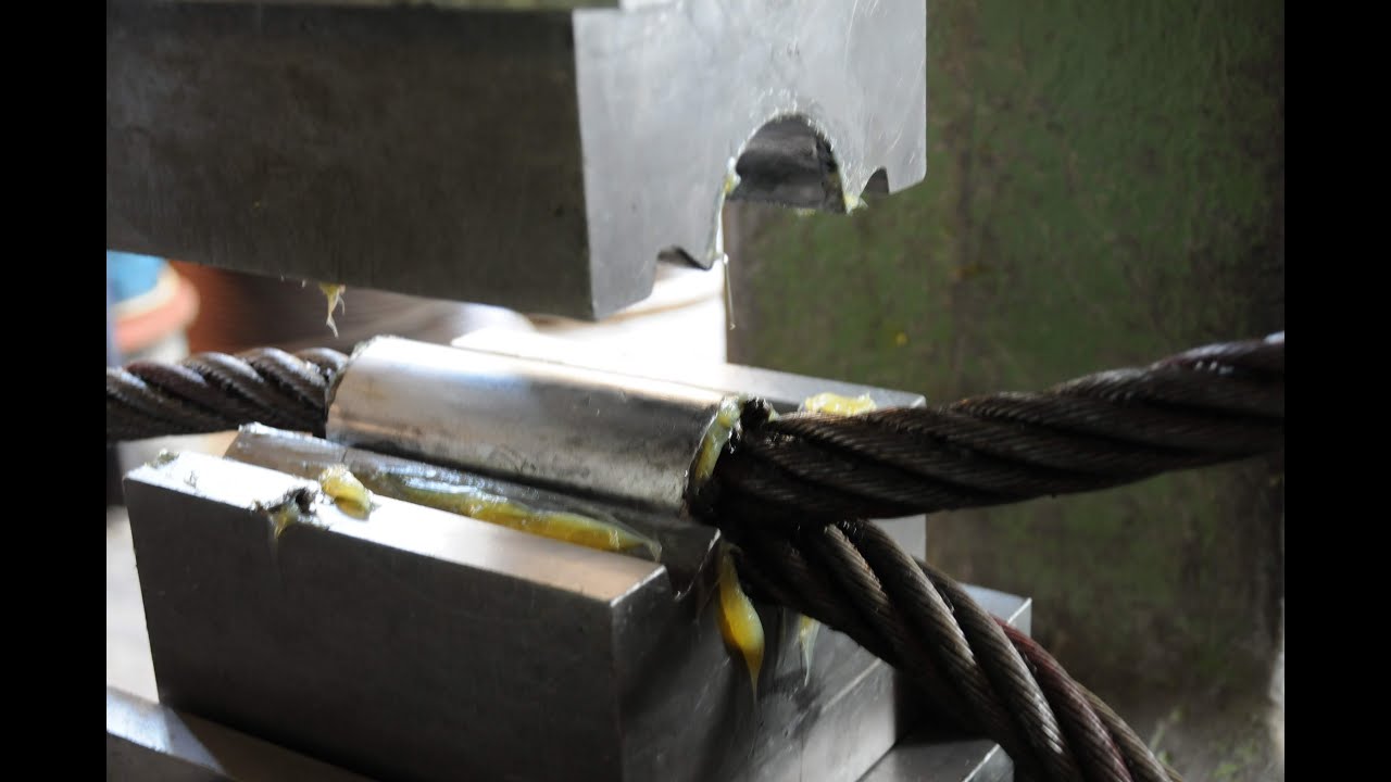 wire rope swaging machine application