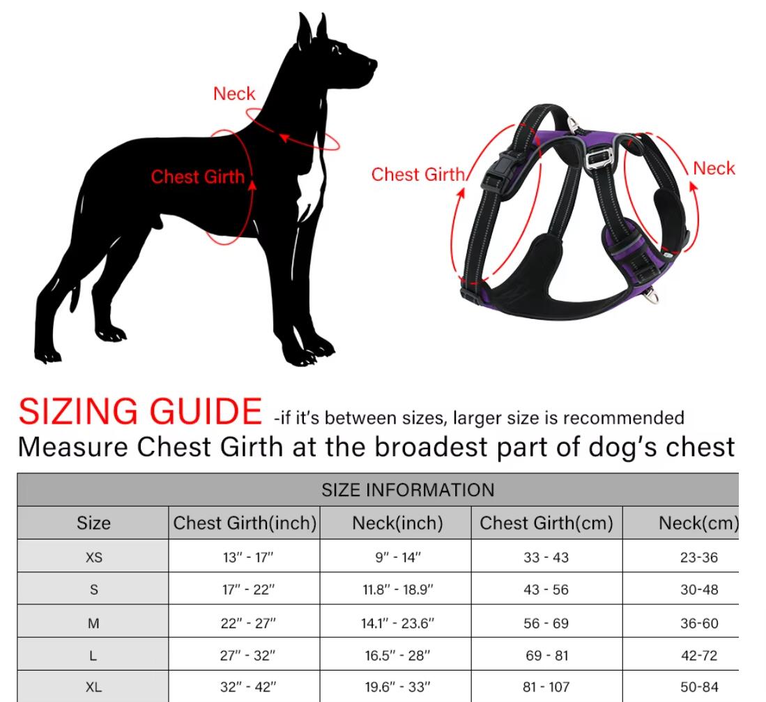 no pull dog harness specification