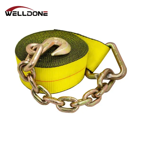 3inch winch strap with chain extension