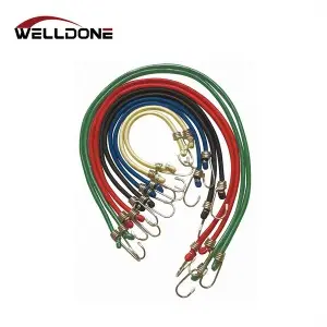 Round Elastic Stretch Luggage Rope Latex Bungee Cord with Hook