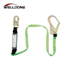 Shock Absorbing Webbing / Rope Single / Double Lanyard with Energy Absorber