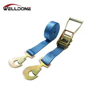 50MM 5T Ratchet Tie Down Strap with Flat / Twisted Snap Hook