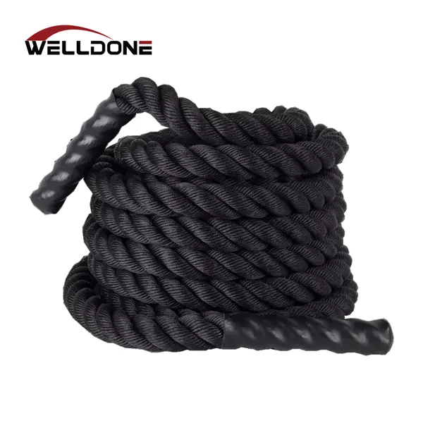 38MM 50MM Fitness GYM Strength Power Training Polyester Battle Rope with Protective Sleeve Featured Image