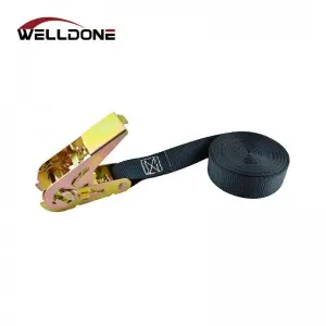 1″ WLL 500lbs Black endless ratchet tie down strap