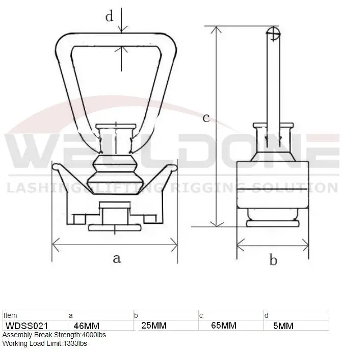plastic base single stud fitting specification