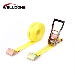 US Type 2″ Ratchet Tie Down Strap with Flat Hook WLL 3333LBS