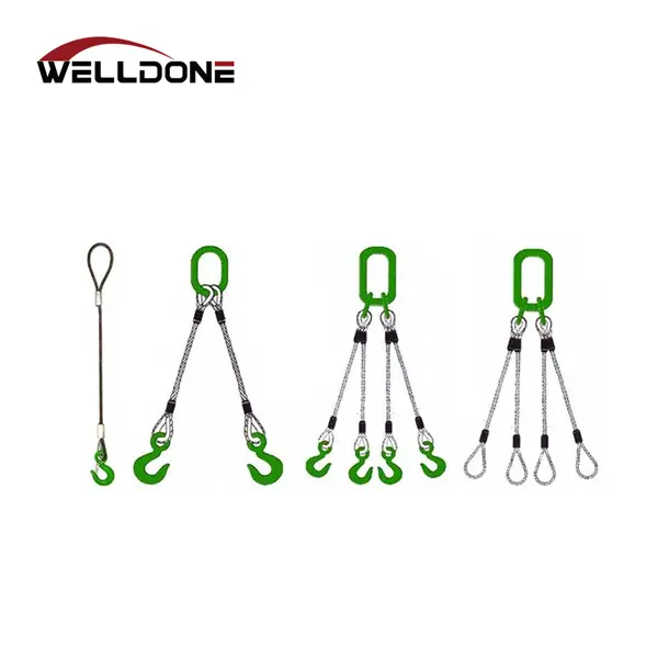 1leg/2leg/3leg/4leg Steel Wire Rope Sling for Lifting Featured Image