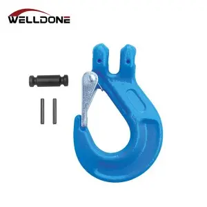G100 Forged Chain Clevis Sling Claw Hook with Casting Latch