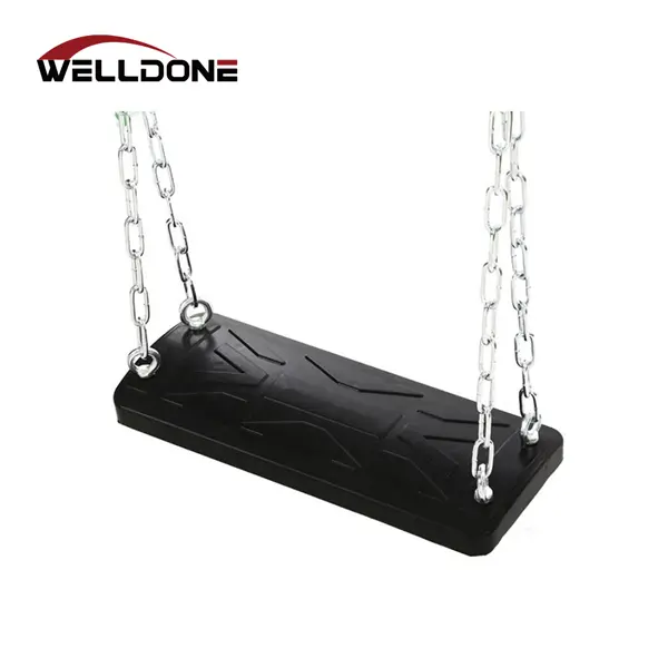 Children Built in Steel Plate Hard Board Silicone Rubber Swing Seat With Chain Featured Image