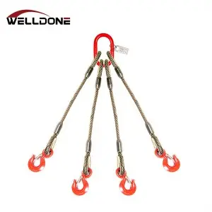1leg/2leg/3leg/4leg Steel Wire Rope Sling for Lifting