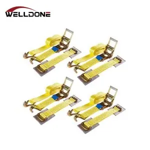 4 in 1 Car transportat ratchet tie down with axle strap
