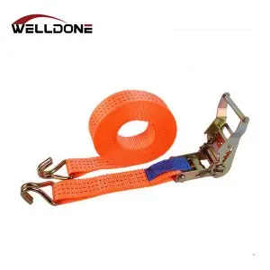 1.5″ 35MM 3T Steel handle Ratchet Tie Down Strap with double J hook