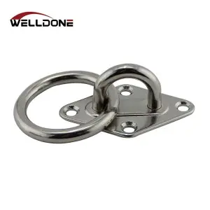 304 / 316 Stainless Steel Round Square Diamond Oblong Pad Eye Plate with Ring