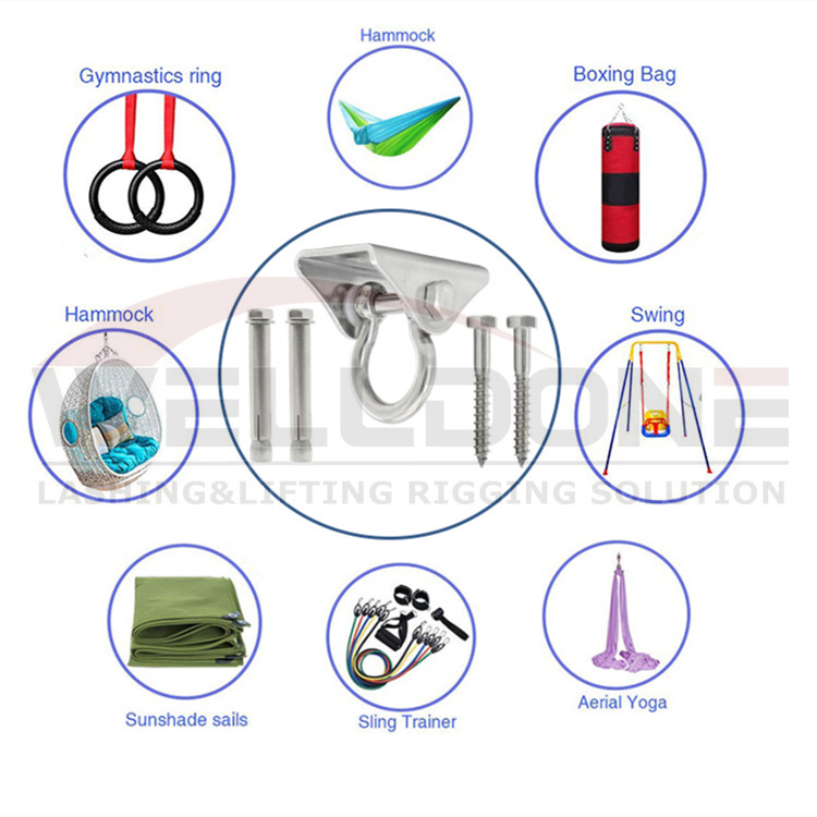 ceiling mounted stainless steel swivel swing hanger application