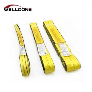 ASME/ANSI B30.9 Type 3 / Type 4 Eye&Eye Polyester Lifting Flat Web Sling