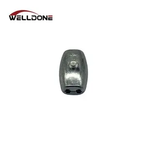 2-8mm Zinc Alloy Egg Shape Oval Cable Wire Rope Clips Clamp