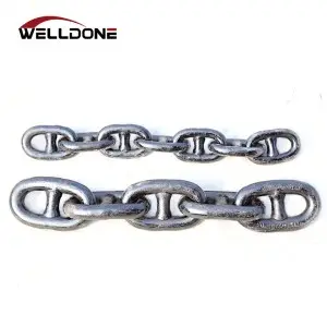 Marine welded U2 U3 stud link / studless link anchor chain