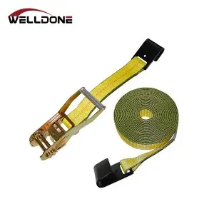 US Type 2″ Ratchet Tie Down Strap with Flat Hook WLL 3333LBS