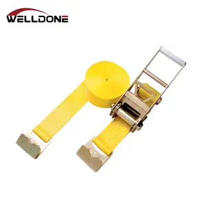 US Type 3″ Ratchet Tie Down Strap with Flat Hook WLL 5400LBS