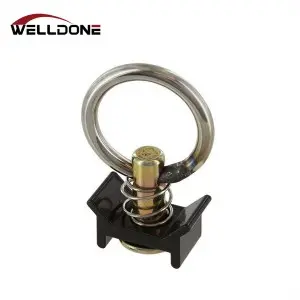 L track aluminum base single stud fitting with ring