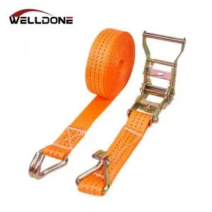1.5″ 35MM 3T Steel handle Ratchet Tie Down Strap with double J hook