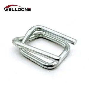 Galvanized / Phosphate Strapping Wire Buckle for Polyester Composite Cord Strap