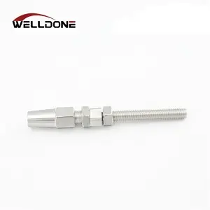 Stainless Steel Cable Railing Kits Hardware Swage Stud Threaded Terminal End Fitting