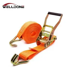 2″ 50MM 5T Plastic Handle Ratchet Tie Down Strap with Double J hook EN12195-2