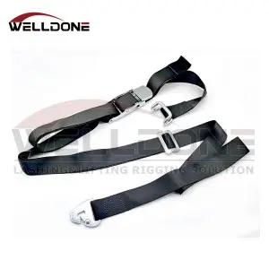50MM Curtainside Internal Cargo Load Over Center Buckle Strap with Rave Hook and Snap Hook