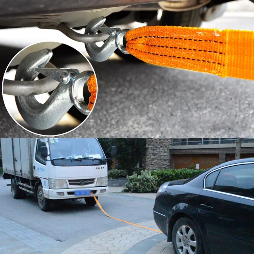 tow strap with hook application