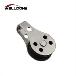Yacht 304 / 316 Stainless Steel Single Sheave Mini Pulley Wire Rope Block