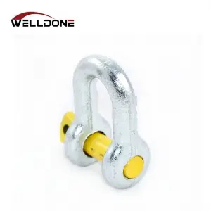 US Type G210 Screw Pin Galvanized Drop Forged D Dee Anchor Shackle