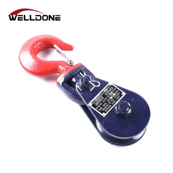 H418 Light Type Single Sheave Champion Lifting Snatch Pulley Block with Swivel Hook Featured Image