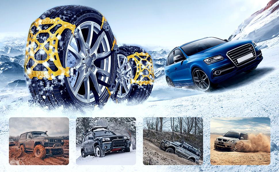 plastic tire snow chain application