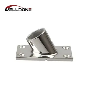 Stainless Steel Round Rectangular Railing Base 30° 45° 60° 90°