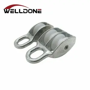 Zinc Alloy Die Cast Fixed Type Single Double Wheel Pulleys