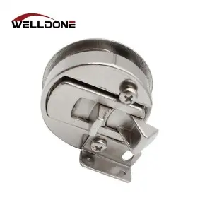 2″ Marine Round Stainless Steel Flush Pull Slam Latch Hatch Deck Lock For Boat Yacht